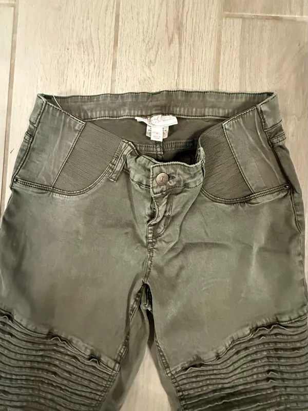 Isabel Maternity by Ingrid & Isabel Olive-Green Jeggings - Image 4