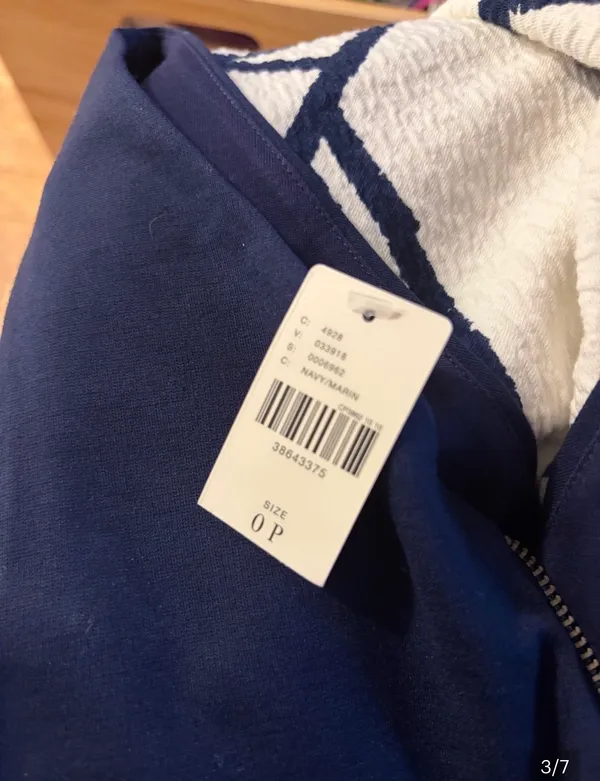 NWT- Anthropologie- Navy and White V-Neck Dress - Image 2