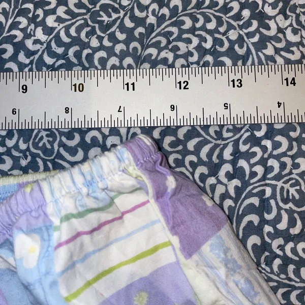 Secret Treasures Pajama Shorts Women Y2K Lounge Sleep Purple Blue Pastel Patchwork Cottagecore M - Image 5