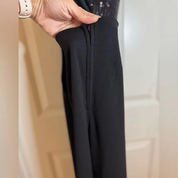 Women’s Jumpsuit, Black Sequin, Small,‎ Open Back - Image 7