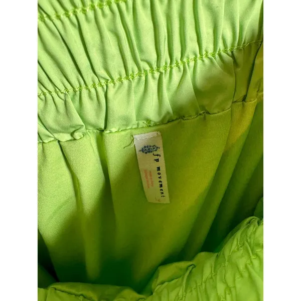 Brand New Free People Movement Women's Large Chartreuse Green Mini Skirt - Image 9
