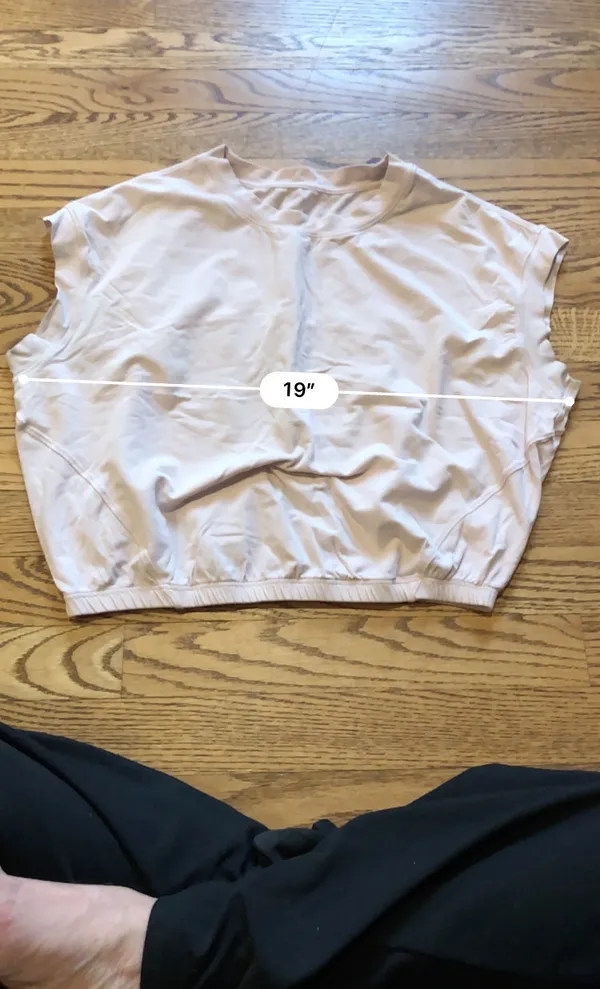 Lululemon Tank  Cropped  Elastic Hem Light Pink - Image 8
