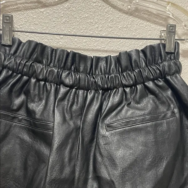 QIANXIZHAN Women's Leather Shorts, Faux High Waisted Wide Leg - Image 6