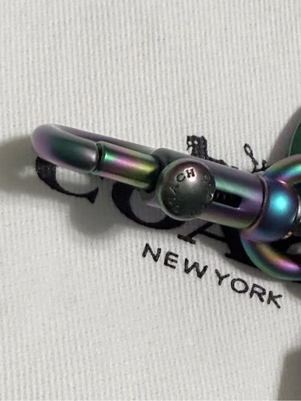Coach, 3D, oil slick, Iridescent Unicorn, Keychain/fob RARE! - Image 10