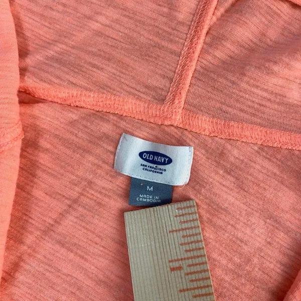 Old Navy Coral Orange Zip Up Hoodie Activewear Gym Workout Comfy Casual Basic - Image 5
