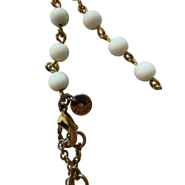 Talbots Coastal Tassel Necklace White Beads Cowrie Shell Beach Resort Boho - Image 8