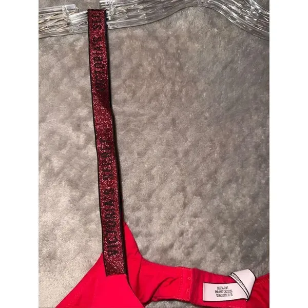 Victoria Secret T-shirt Lightly Demi Light Push Up Glitter Straps 34B #767 - Image 3