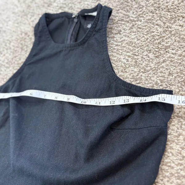 Future Collective‎ Midi Dress Women 4 Black Linen Blend Halter Neck Racerback - Image 12