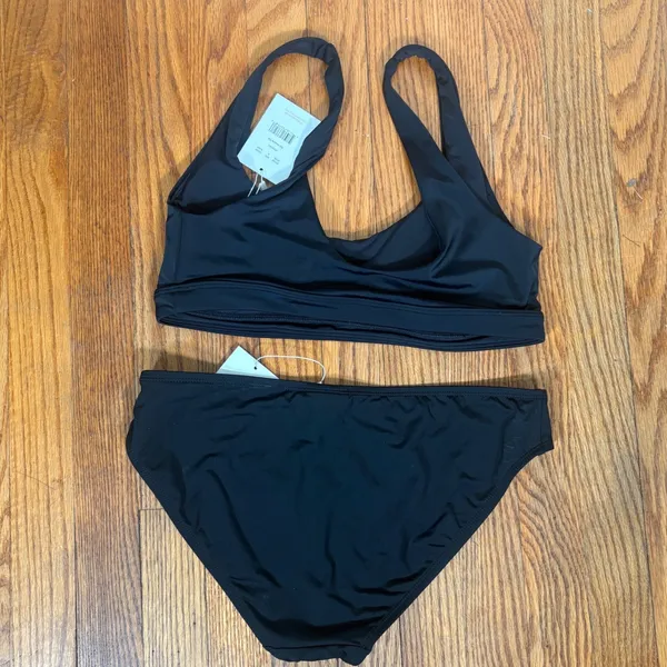 Andie Swim The Ventura Top Bikini Bottom Set Black Size Medium NWT‎ - Image 2