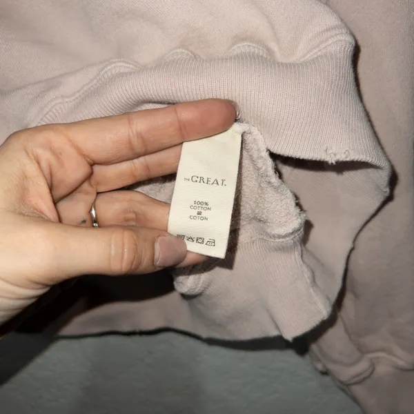 The Great Rose Water Bishop Sleeve Distressed Sweatshirt Size 2 - Image 6