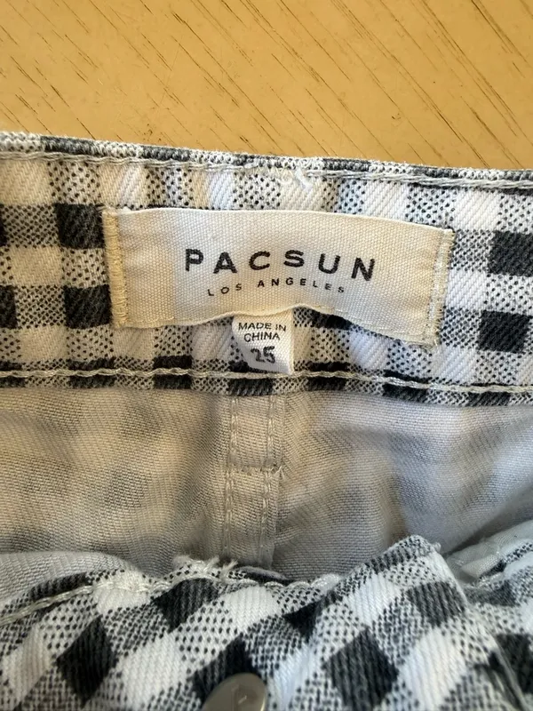 PacSun Black and White Gingham Mini Skirt - Image 3