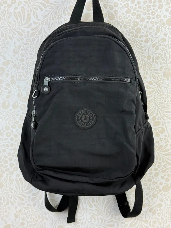Kipling Black Challenger Mid-Size Nylon Backpack - Image 2