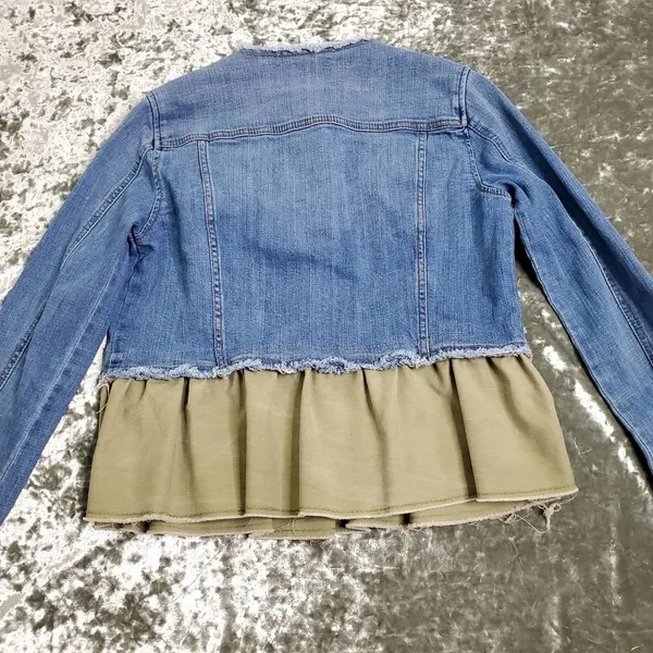 Anthropologie Pilcro Flounce Denim‎ Jacket - Image 11