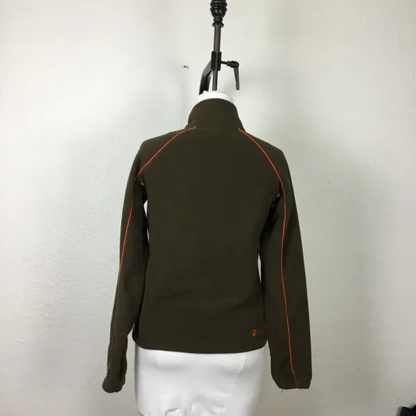 Burton Sweatshirt Size M Women's Zipp Up Fleece Brown Vintage Jacket Outdoor - Image 2