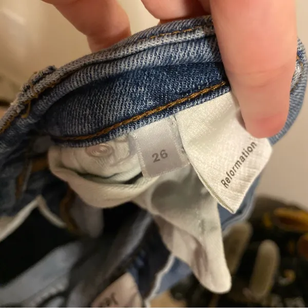 Reformation Liza High Rise Straight Jean in Lanai size 26 - Image 11