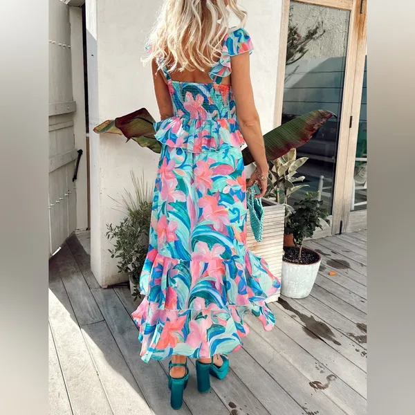 Show Me Your Mumu Reese Ruffle Midi Dress, Small, NWT - Image 3