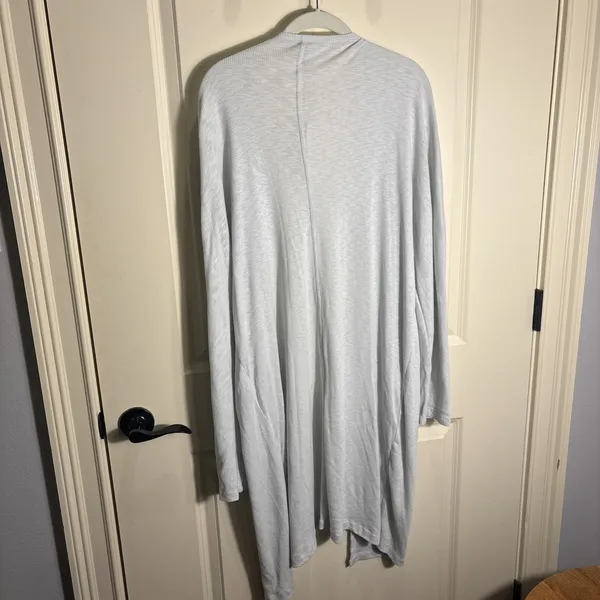 NWT A New Day Cotton/Modal Open Front Longline‎ Ribbed Gray Cardigan Size XL - Image 5