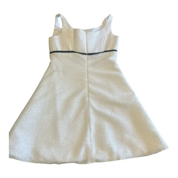 Amelia Couture White Sparkling Knee Length Formal‎ Gown Cocktail Dress Size 12 - Image 4