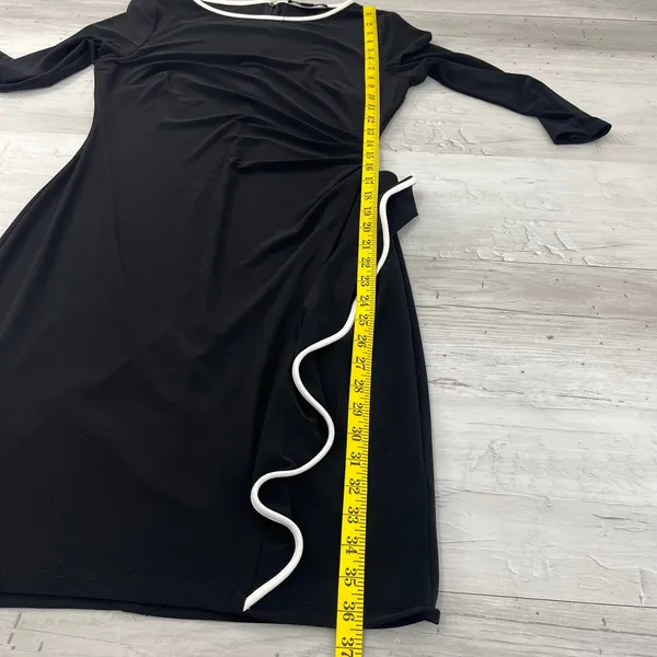 American Living Black White Midi Dress Size 10 Stretch Cocktail Career Party - Image 9