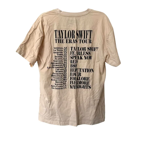 TAYLOR‎ SWIFT Eras Tour Merch Tee Cream Large - Image 3