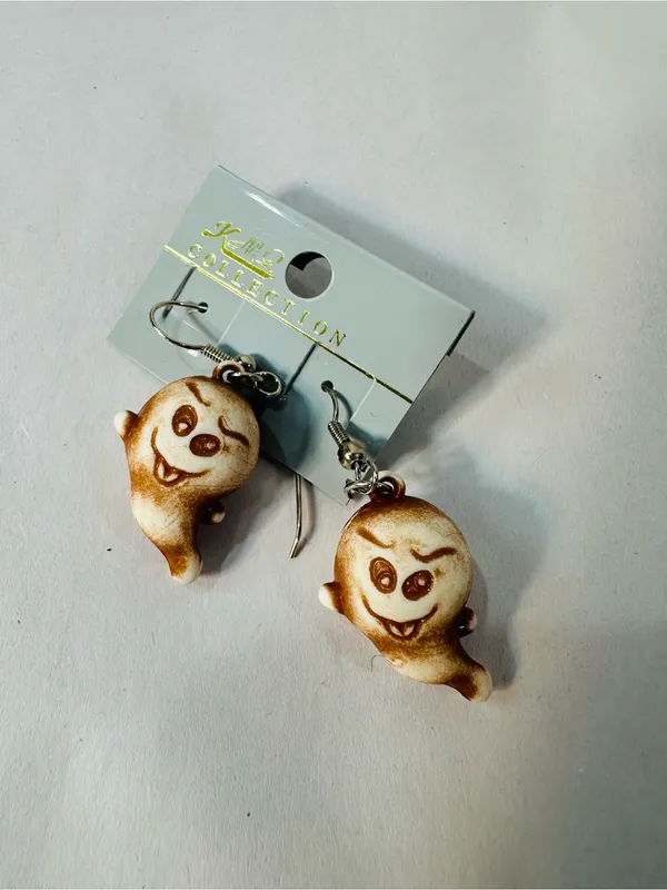 Brown Ghost Charm Earrings for Small Pets Fans - Image 7