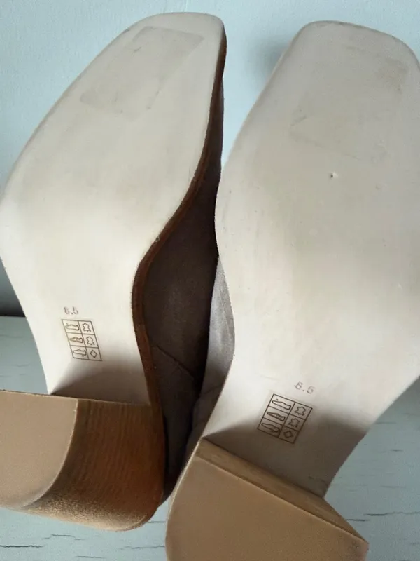Jeffrey Campbell Cromwell Suede Western Ankle Booties Taupe Block Heel Women’s 8 - Image 7