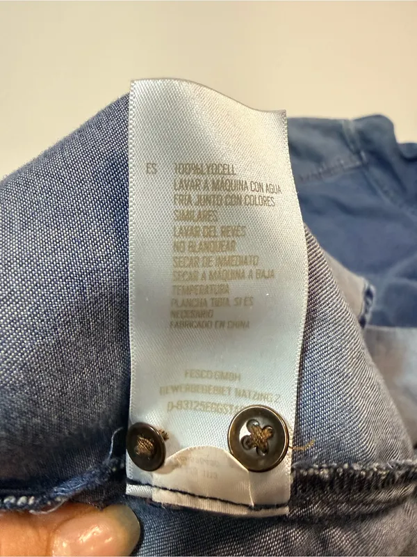 Fossil Blue Denim Shirt Dress size L - Image 12