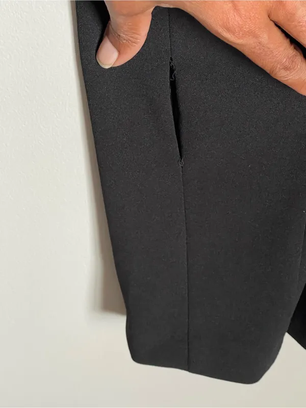 CALVIN KLEIN | Black Short-Sleeve Sheath Midi Dress Sz 6 - Image 7