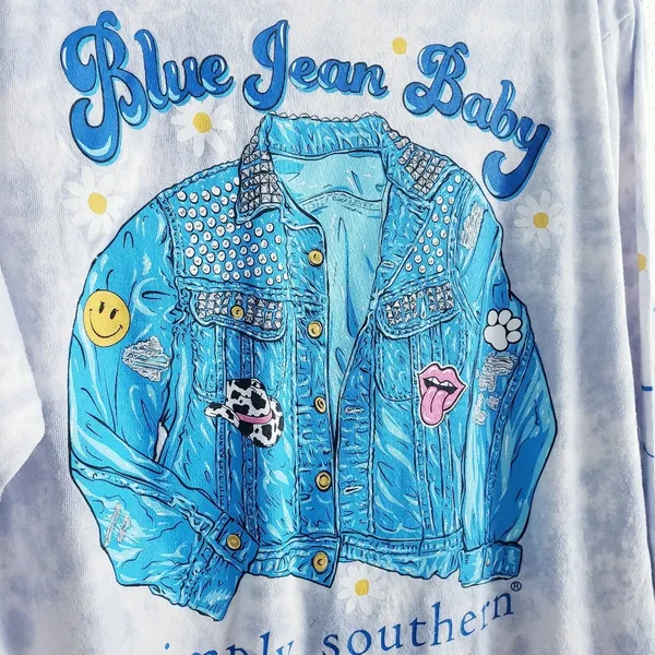 Simply Southern Blue Jean Baby Tie Dye Long Sleeve Top - Image 4