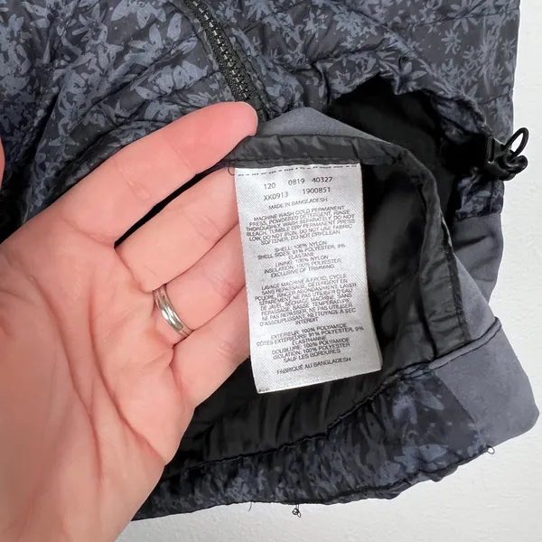 Columbia‎ Womens Gray Floral Quilted Full Zip Hooded Jacket XK0913 Size M - Image 5
