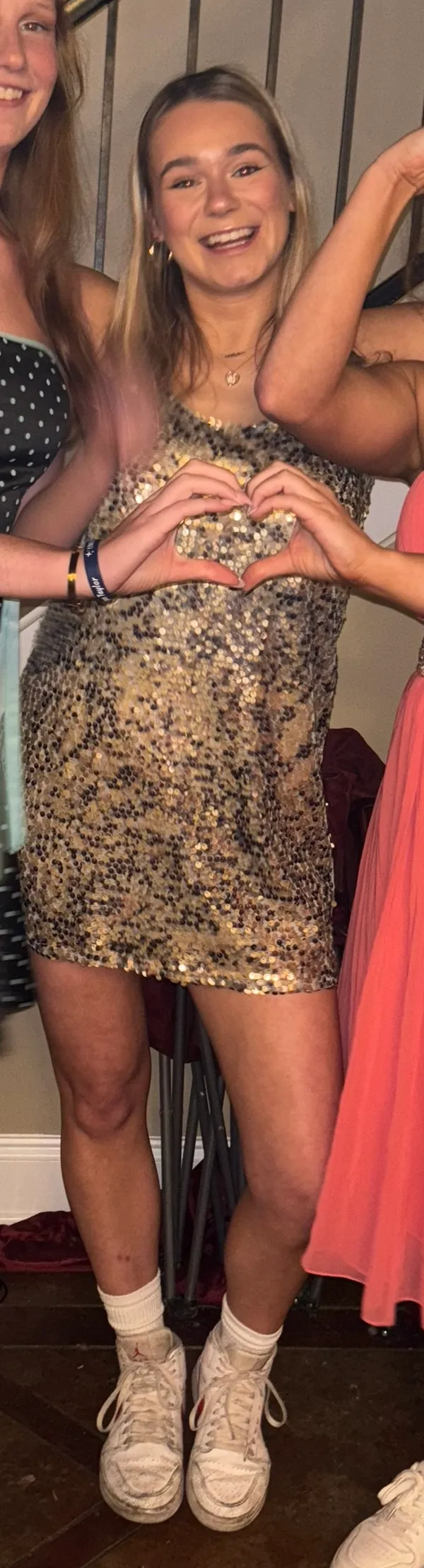 Sweet Rain Gold Sequin Dress - Image 3