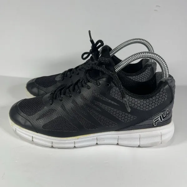 Fila Women’s Memory Foam Running Shoes Black White Size 5.5 3SR21531-052 Sneaker - Image 2