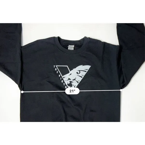 Gildan Graphic Sweatshirt "The‎ Victors" 1 Cor. 15:57 Bible Verse Black Fleece - Image 7