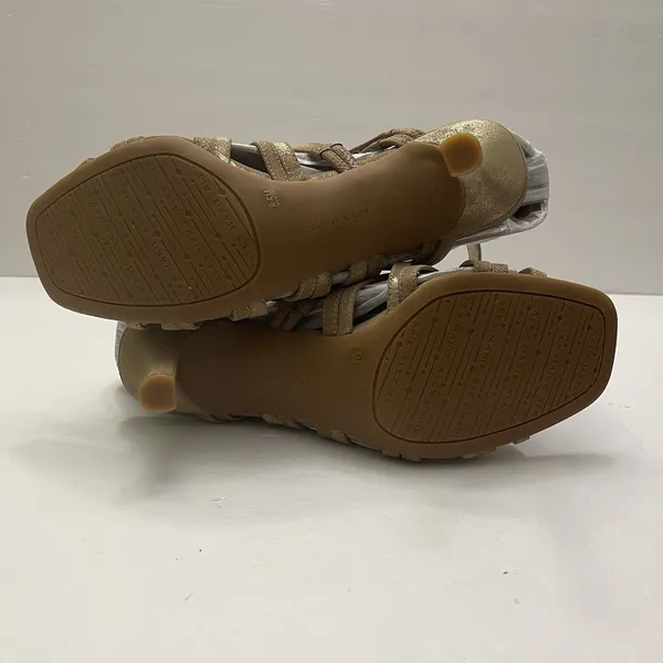 Alex Marie Angelee Strappy Soft Gold Heels Sandals Size‎ 8 NEW Holiday Party - Image 8
