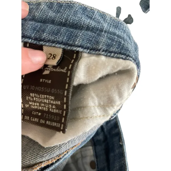 7 For All Mankind Size 28 Light Wash‎ Low Rise Straight Jeans - Image 5