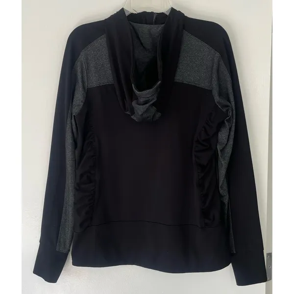 Xersion Black & Grey Colorblock Athletic Zip Up  - Image 8
