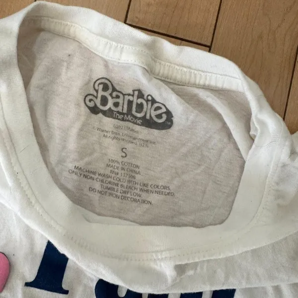 BARBIE THE MOVIE "I Am Kenough" Cropped T Shirt Size Small - Image 4