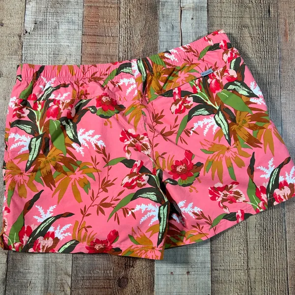 Columbia Women's XL Bogata Bay Stretch Printed Shorts Pink Tropical Floral 5" - Image 6