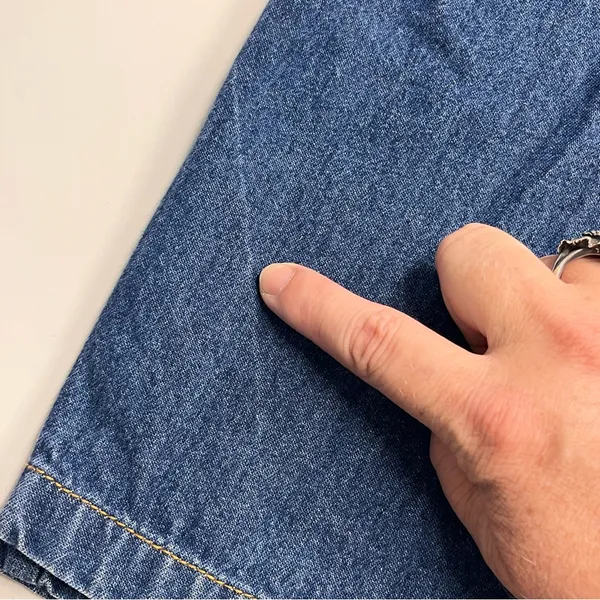 Imperfect vintage y2k 90s jeans cotton denim pull on stretchy waist‎ pockets - Image 3