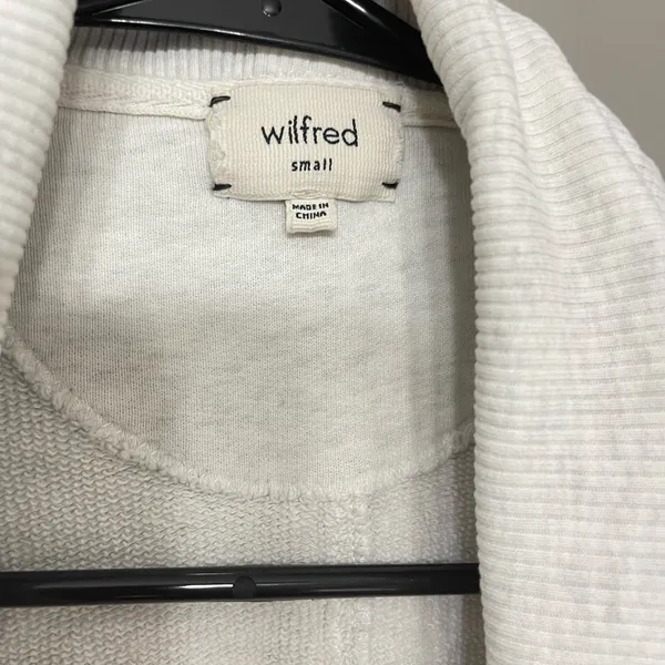 ARITZIA WILFRED Diderot Cardigan in Cream/Grey Size Small‎ - Image 5
