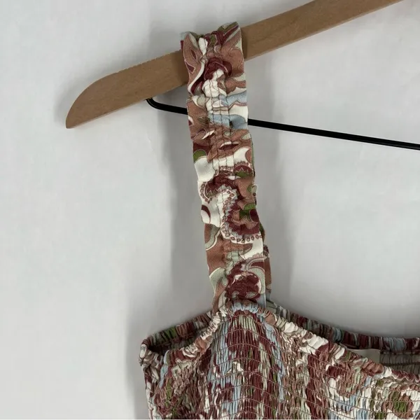 Aritzia Wilfred Chianti Jumpsuit Smocked Wide Leg Multicolor Paisley Print Crepe - Image 6