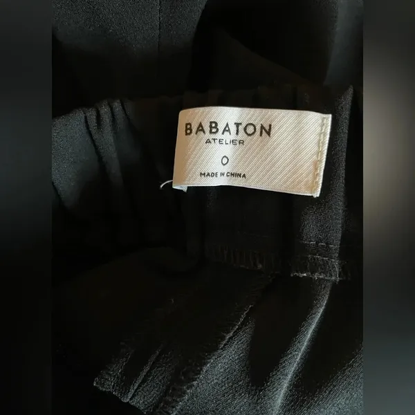 Aritzia babaton atelier black elastic waist trouser pants size 0​​ - Image 5