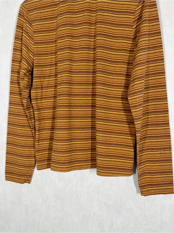 Toad&Co Women’s Piru Mock Neck Longsleeve Shirt Lightweight Multicolor Stripe XL - Image 8