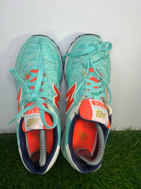 New Balance 574 WL574SIB Women’s Size 8 Mint Green Coral ENCAP Lifestyle Sneaker - Image 5
