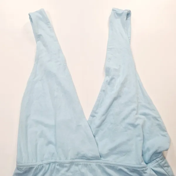 Superdown Erika Deep V Jersey Maxi in Baby Blue Medium - Image 6