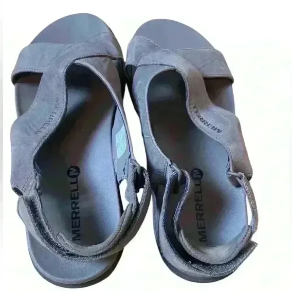 Merrell Around Town Sunvue Leather Strap Sandals in Stone Size 7‎ Comfort Shoes - Image 6