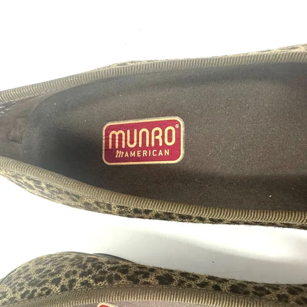 Munro Size 6 Ballet Brown Leopard Cheetah Animal Print 1.5" Heel‎ Slip On - Image 8