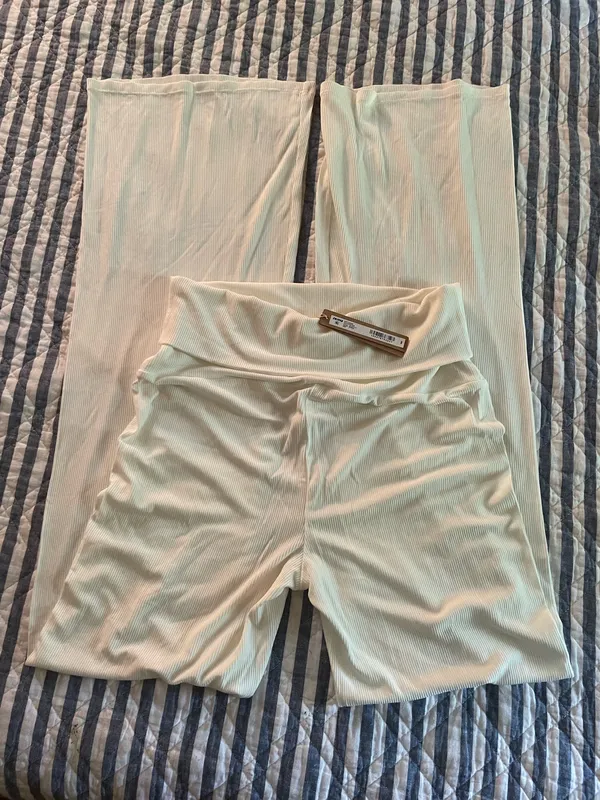 Skims Soft Lounge Ribbed Fold Over Pant in Marble Size Large NWT MSRP $68 - Image 7
