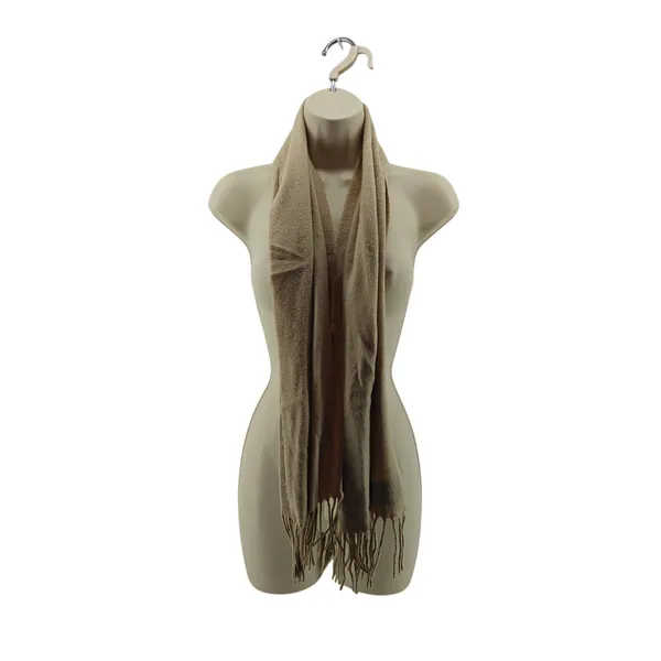 V Fraas Cashmink Fringe Scarf Tan Tassle - Image 3