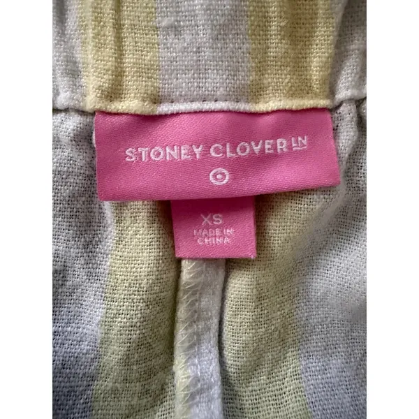 Stoney Clover Lane x Target‎ Yellow Striped Linen Blend Jumpsuit XS Wide Leg - Image 6